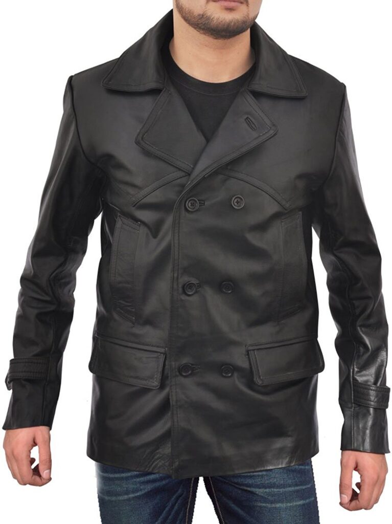 Doctor Who Black WW2 German Real Leather Jacket Coat