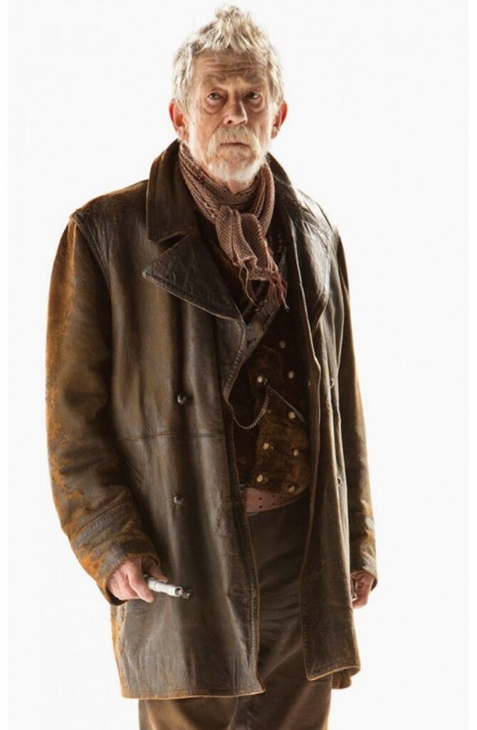 Men's Doctor Who Hurt War John Costume Brown Leather Coat