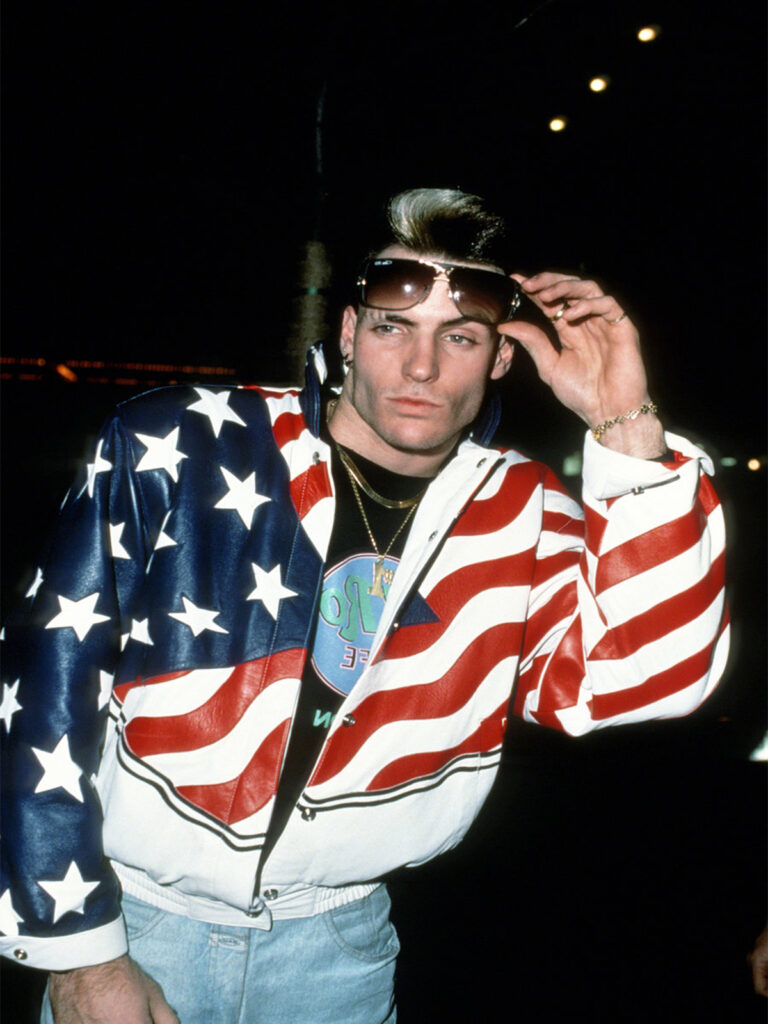 AMERICAN FLAG VANILLA ICE LEATHER JACKET
