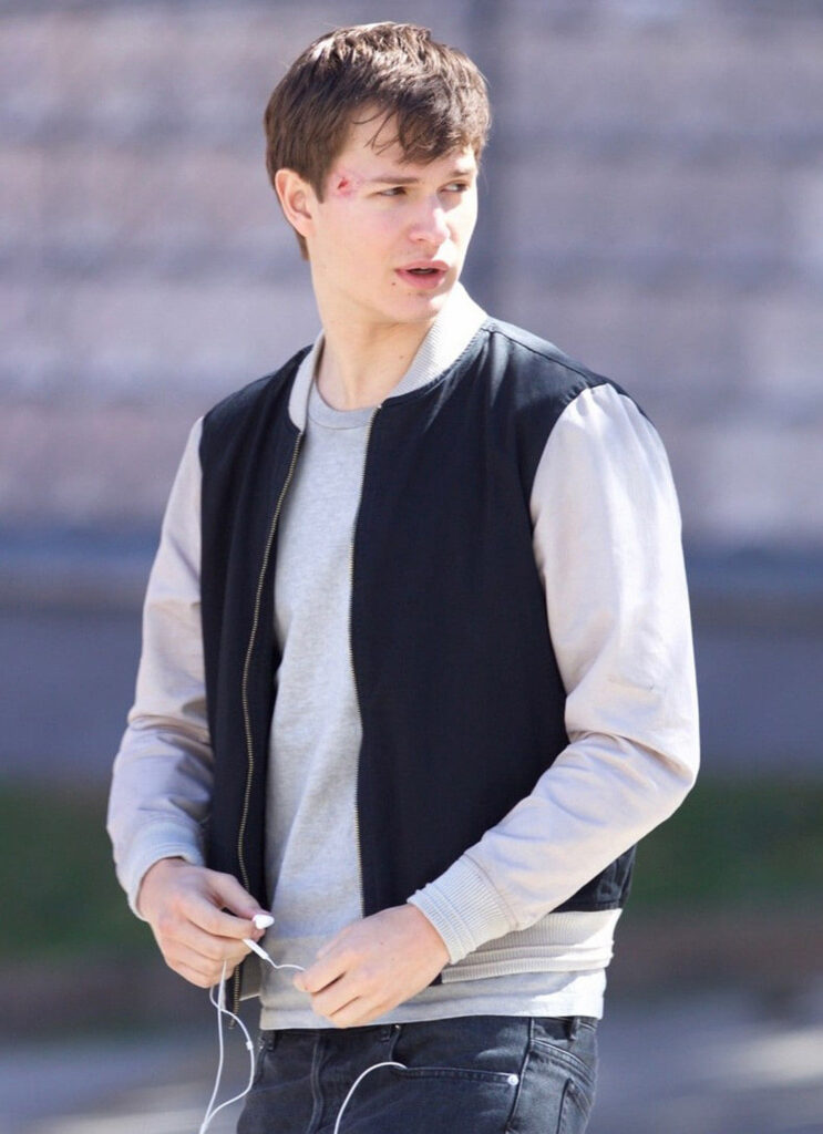Ansel Elgort Baby Driver Varsity Jacket