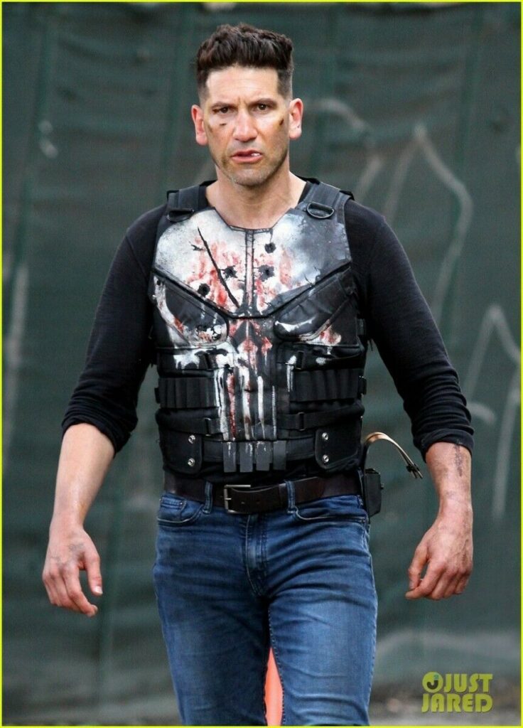 JOHN BERNTHAL THE PUNISHER SEASON 2 BLACK LEATHER JACKET  VEST
