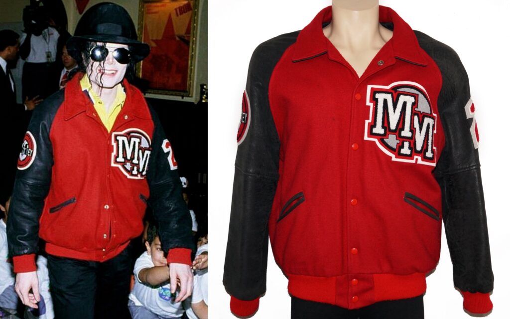 Michael Jackson Mickey Mouse Wool Varsity Jacket