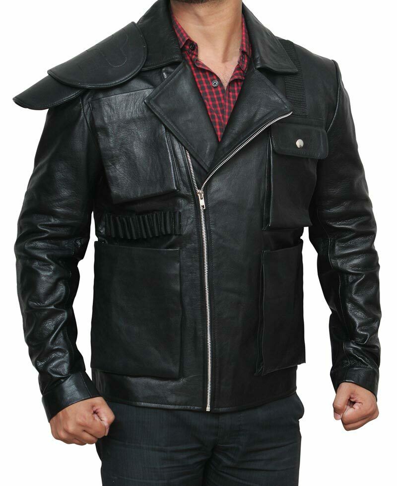 MAD MAX TOM HARDY MOTORCYCLE BLACK LEATHER JACKET