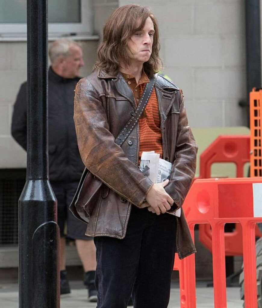 Rocketman Jamie Bell Brown Lambskin Genuine Leather Jacket Coat