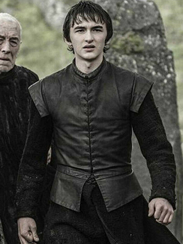 GAME OF THRONES DRAGONSTONE BRAN STARK LEATHER VEST - ALL SIZES AVAILABLE